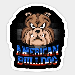 American Bulldog Head Dog Owner Sticker